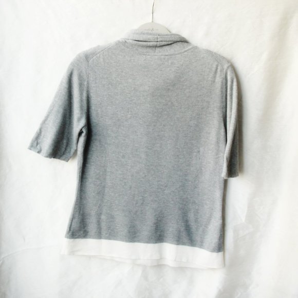 Short Sleeved Sweater Top with Scarf Tie - Picture 5 of 5